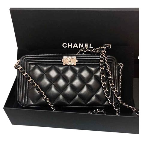 chanel boy bag chain lengh|chanel lambskin wallet on chain.